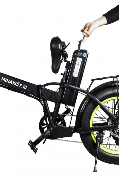 Электровелосипед Minako F10 Зеленые диски