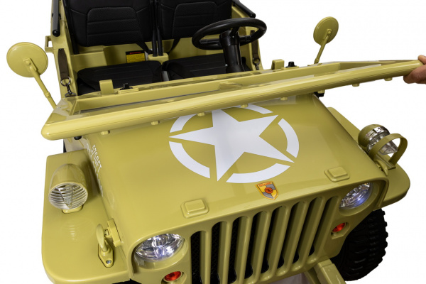 Электромобиль Jeep Willys YKE 4137 4x4 Песочный
